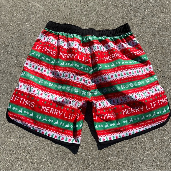 The Wod Life Men’s Christmas Flex Shorts size S - Picture 2 of 5